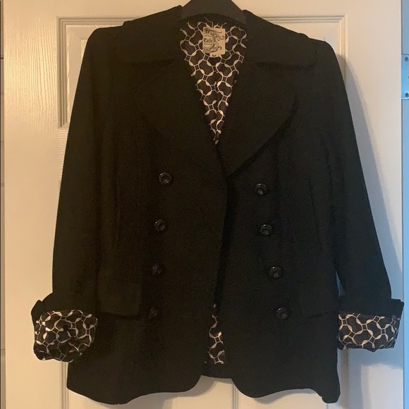 Tulle Jackets & Blazers - Tulle Black Pea Coat